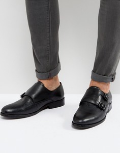Кожаные туфли-монки с ремешками AllSaints - Черный