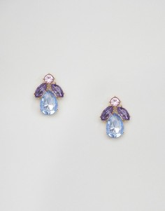 Серьги-гвоздики с каплевидными камнями ASOS - Золотой