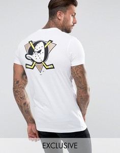 Белая длинная футболка Majestic NHL Mighy Ducks - Белый