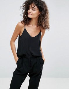 Свободный двухслойный топ ASOS - Черный