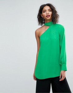 Топ на одно плечо с шарфиком ASOS - Зеленый