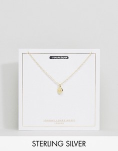 Позолоченное ожерелье с подвеской Близнецы Johnny Loves Rosie - Золотой