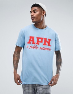 Футболка с принтом логотипа APN - Синий