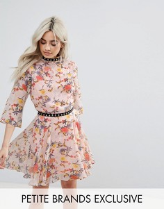 Платье мини с цветочным принтом Glamorous Petite - Мульти