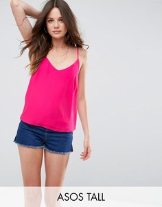 Тканый двухслойный топ ASOS TALL - Розовый