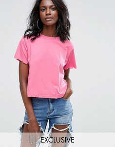 Футболка с фигурной отделкой Missguided - Розовый