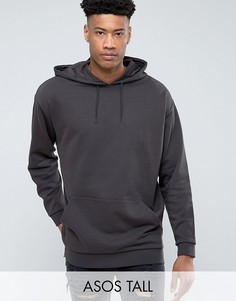 Свободное длинное худи ASOS TALL - Черный