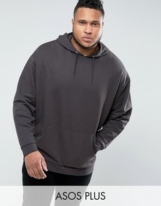 Свободный длинный худи ASOS PLUS - Черный