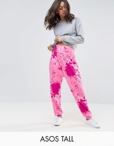 Гаремные брюки с принтом тай-дай ASOS TALL - Мульти