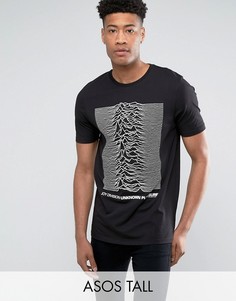 Футболка с принтом группы Joy Division ASOS TALL - Черный