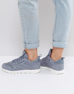 Серые классические кожаные кроссовки Reebok MN - Серый