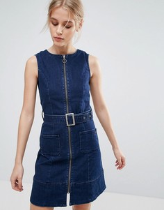 Джинсовое платье на молнии с поясом Pepe Jeans Penelope - Темно-синий