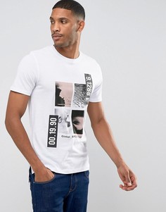 Длинная футболка с графическим принтом Jack &amp; Jones Core - Белый