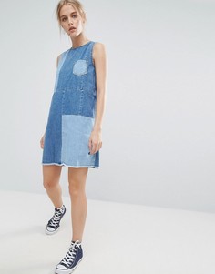 Джинсовое платье с круглым вырезом Pepe Jeans - Синий