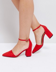 Туфли на каблуке с острым носком Truffle - Красный