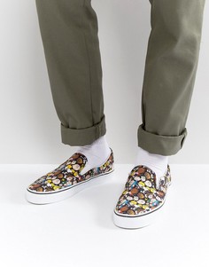 Черные кеды-слипоны Vans X Peanuts VA38F7OQX - Черный