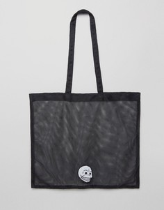 Сетчатая сумка-шоппер с черепом Cheap Monday - Черный