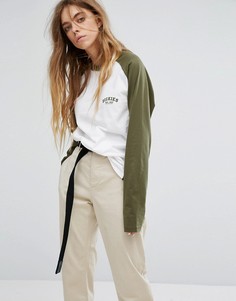 Oversize-футболка с рукавами реглан и логотипом на груди Dickies - Зеленый