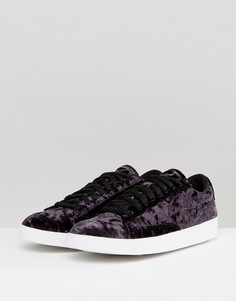 Черные бархатные кроссовки Nike Blazer - Черный