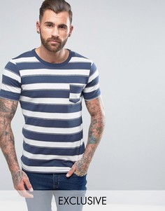 Футболка в полоску с карманом Jack &amp; Jones Vintage - Черный