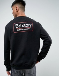 Свитшот с логотипом на спине Brixton - Черный