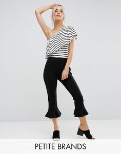 Брюки с оборками по краям New Look Petite - Синий