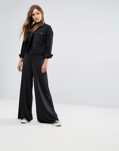 Брюки с широкими штанинами New Look - Черный