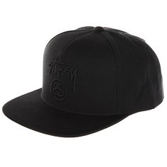 Бейсболка с прямым козырьком Stussy Stock Lock Cap Black