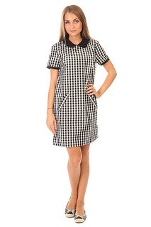 Платье женское Fred Perry A Line Gingham Dress White/Black