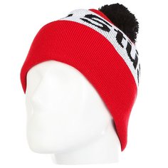 Шапка Stussy Helvetica Pom Beanie Red