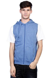 Толстовка Urban Classics Melange Sleevless Zip Hoody Blue