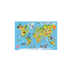 Пазлы Карта мира, 100 деталей, Trefl