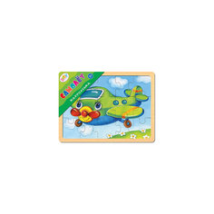 Игра из дерева "Каруселька. Самолёт", Step Puzzle Степ Пазл