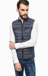 Стеганый жилет с наушника для прослушивания музыки Guess