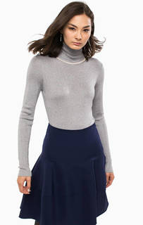 Водолазка серого цвета с металлическими волокнами Patrizia Pepe