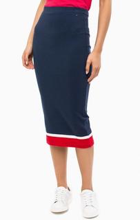 Трикотажная синяя юбка Hilfiger Denim