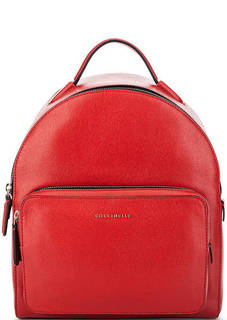 Красный рюкзак из сафьяновой кожи Coccinelle