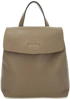 Кожаный рюкзак бежевого цвета Coccinelle