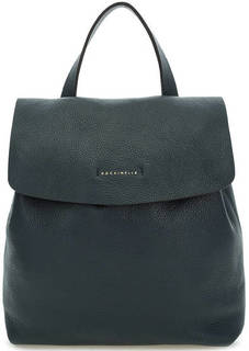 Кожаный рюкзак синего цвета Coccinelle