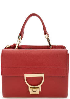 Маленькая кожаная сумка с тонким плечевым ремнем Coccinelle