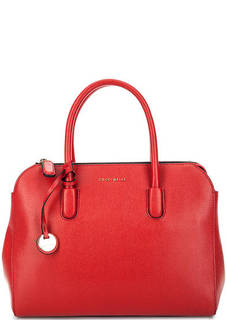 Красная сумка из сафьяновой кожи Coccinelle