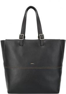 Кожаная сумка с контрастной строчкой Furla