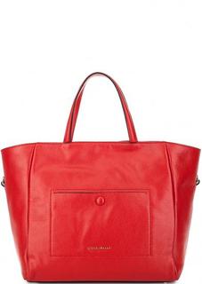 Красная сумка из натуральной кожи Coccinelle