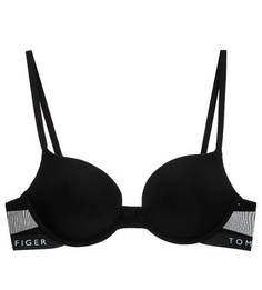 Черный бюстгальтер с эффектом push-up Tommy Hilfiger
