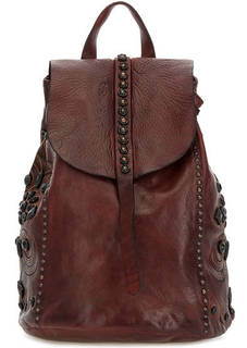 Бордовый рюкзак из натуральной кожи Campomaggi