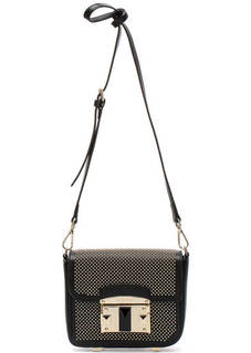 Кожаная сумка с металлическими заклепками Cromia