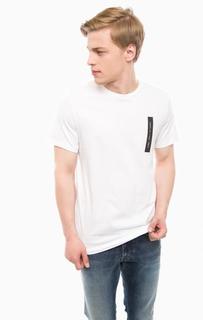 Белая хлопковая футболка с короткими рукавами Jack & Jones