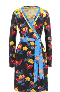 Шелковое платье с запахом и принтом Diane Von Furstenberg