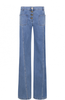 Расклешенные джинсы с потертостями Chloé