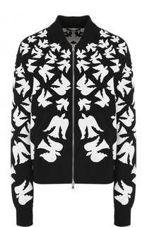 Кардиган на молнии с принтом Alexander McQueen